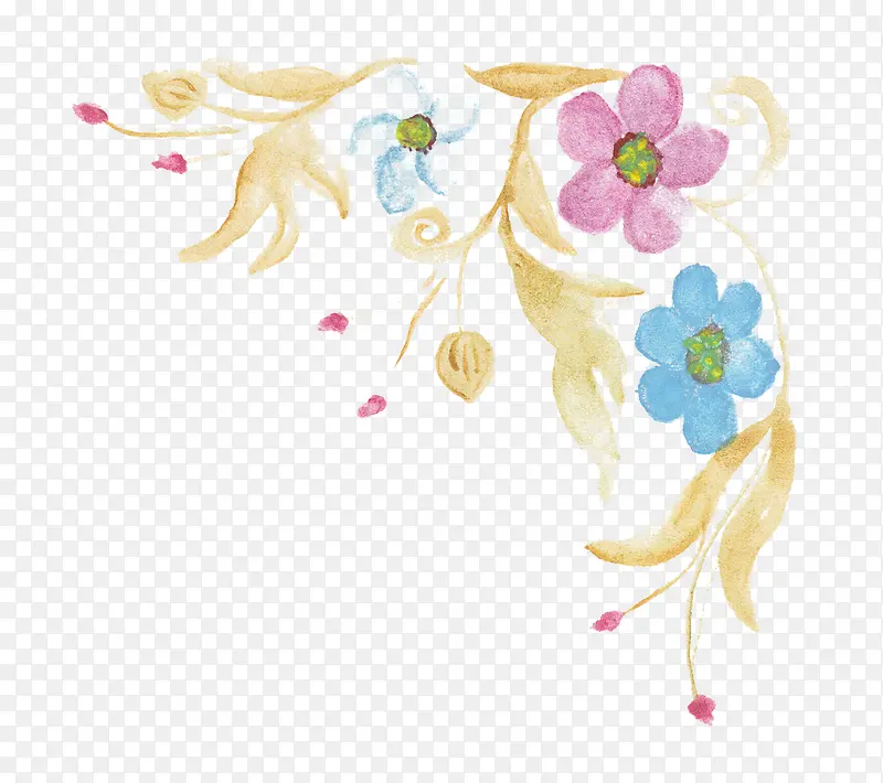 手绘鲜花花卉边框