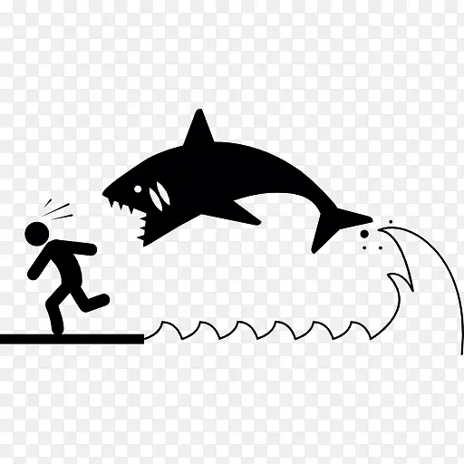 鲨鱼攻击图标