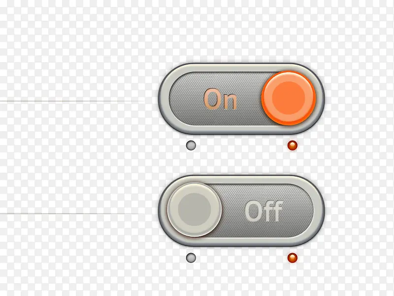 圆圆的按钮开关PSD素材