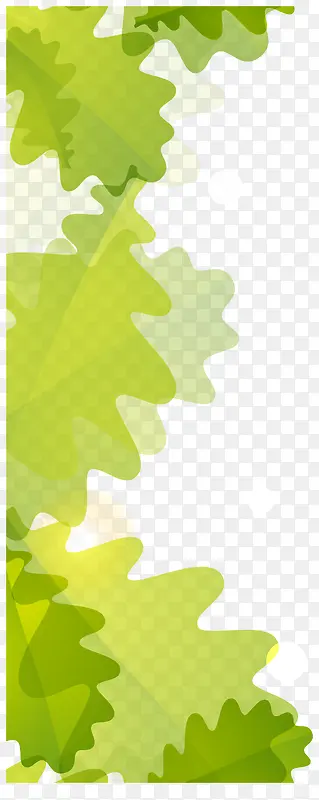 绿色抽象叶子矢量