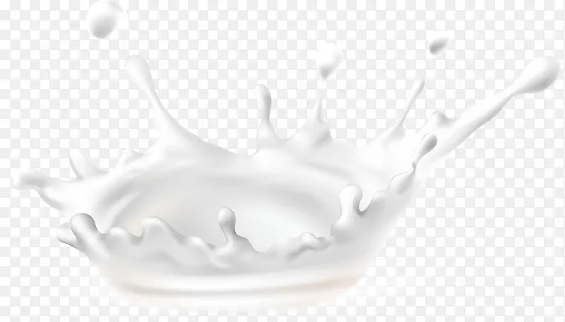 白色简约牛奶效果元素