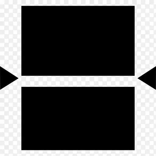 两个相等的矩形的箭头指向中心图标