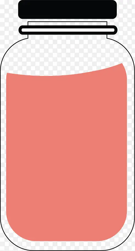 红色液体矢量标准罐子