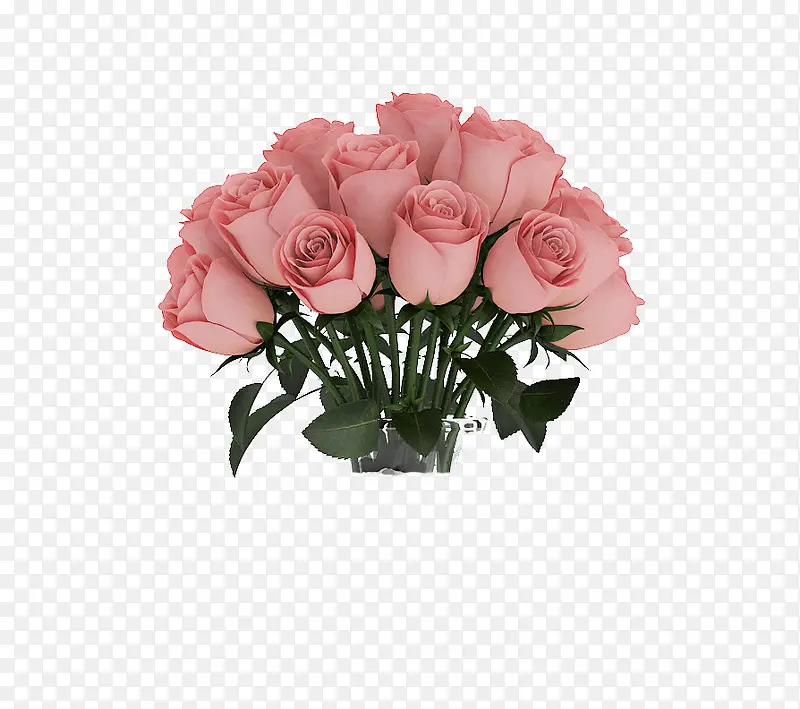 粉色玫瑰鲜花束