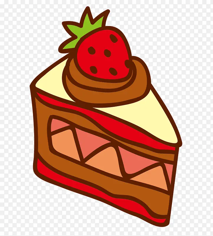巧克力切块手绘蛋糕草莓手绘蛋糕