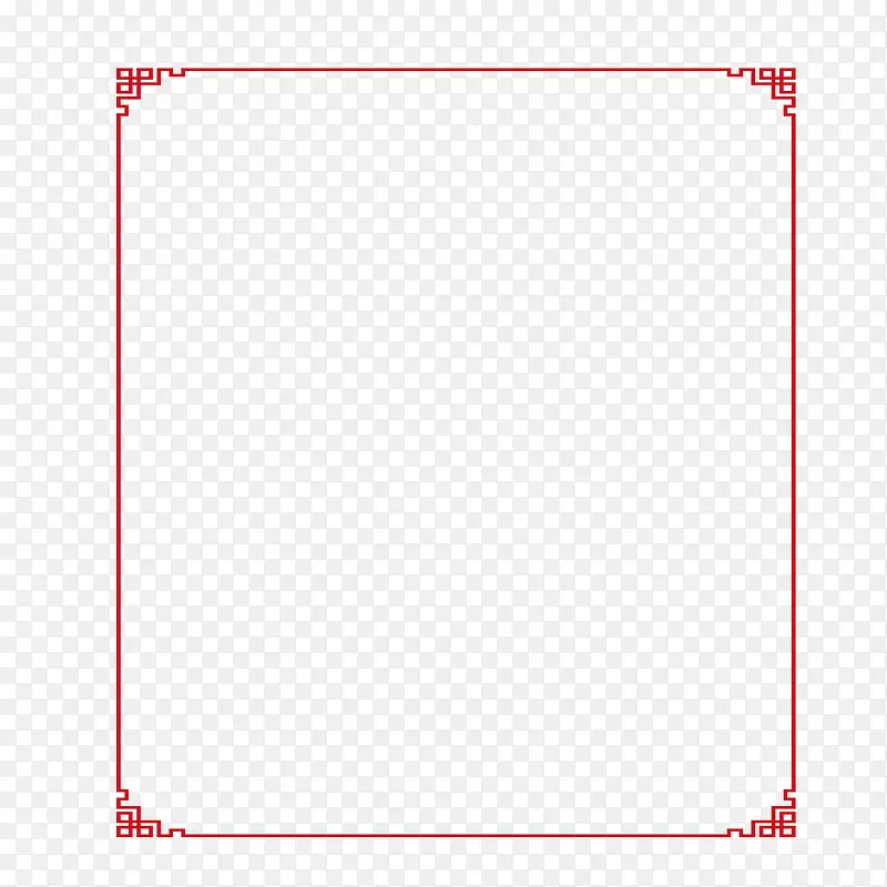 红色方形纹理边框字体设计