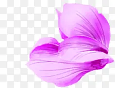 手绘古风紫色花朵