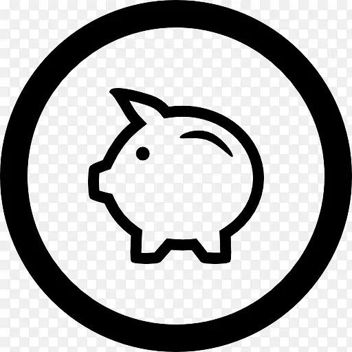 钱猪概述圆形按钮图标