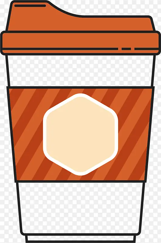 橙色出口矢量咖啡杯