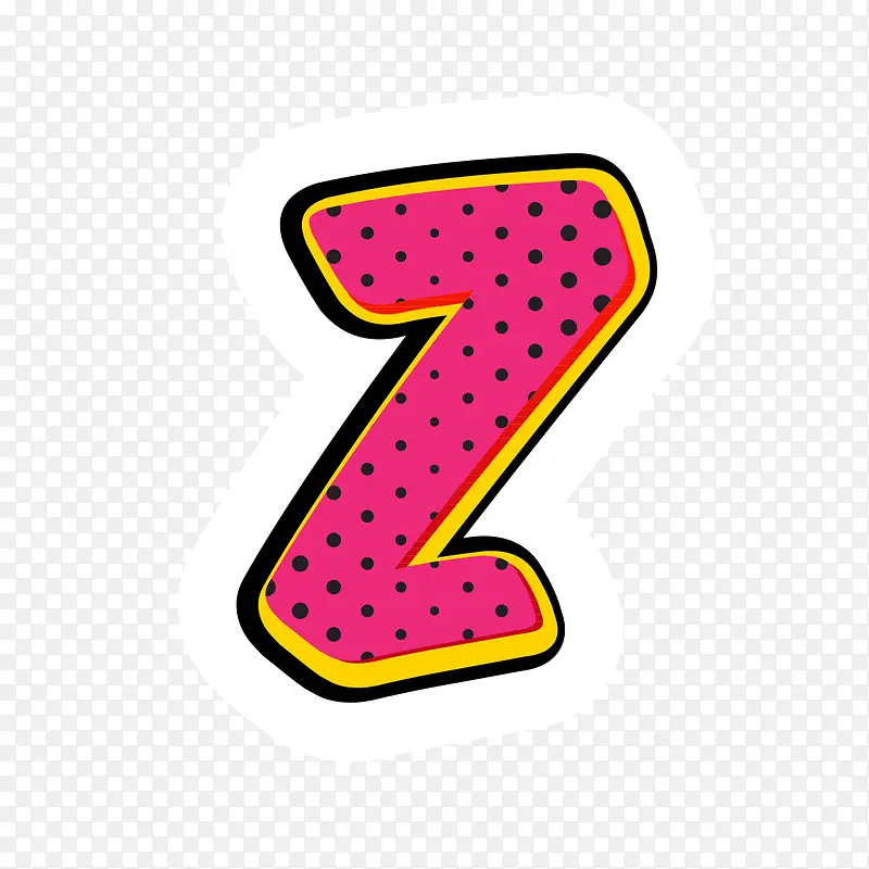 漫画风格字母Z