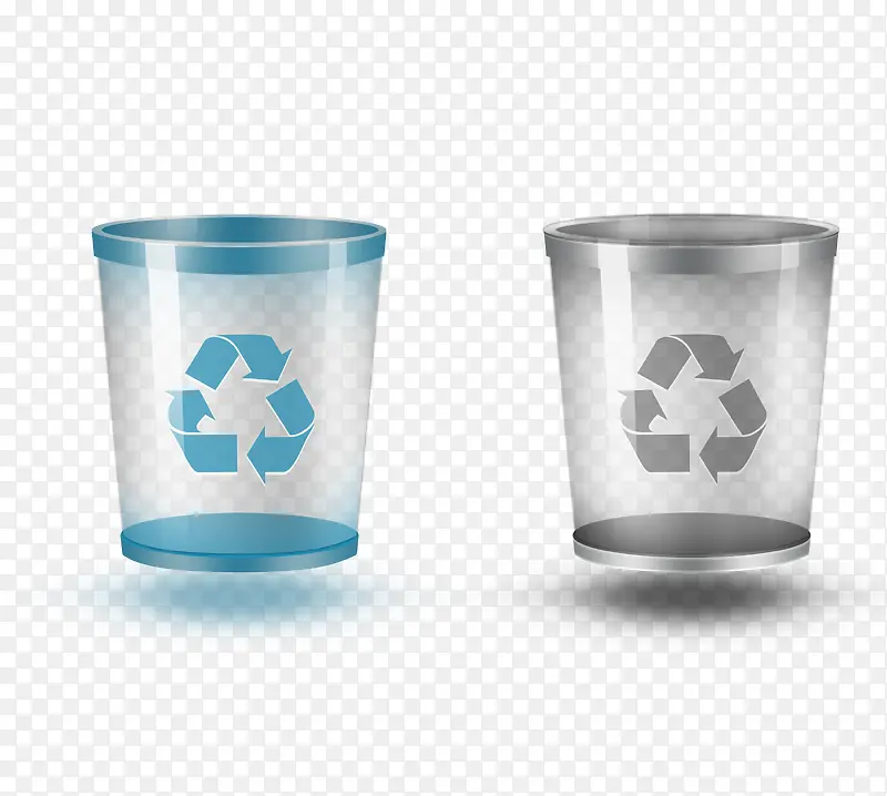 环保可循环垃圾桶标志