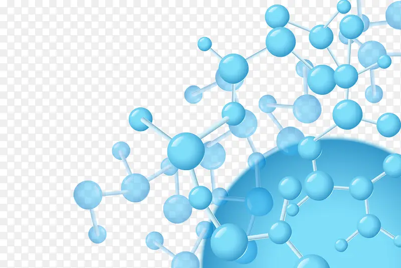 矢量蓝色的分子结构