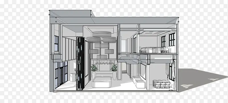 房屋建模cad硬装草图模型PNG图片素材下载_图片编号8101634-PNG素材网