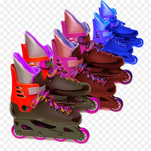 彩色时尚轮滑鞋