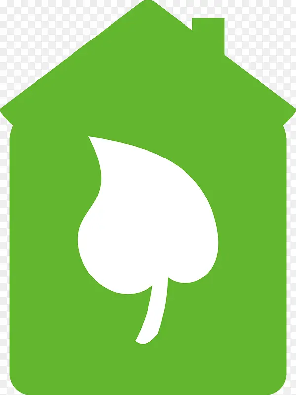 绿色矢量房子图