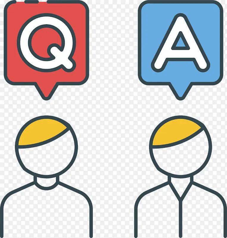 人物问答装饰图标PNG图片素材下载_图片编号8105717-PNG素材网