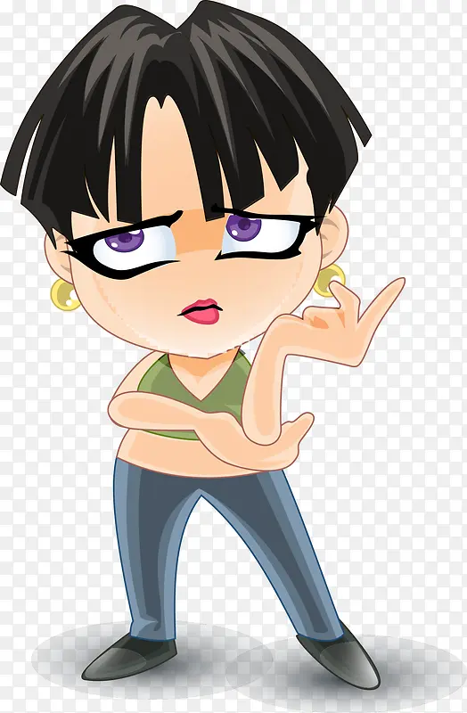 卡通思考的女孩素材图PNG图片素材下载_图片编号8106732-PNG素材网