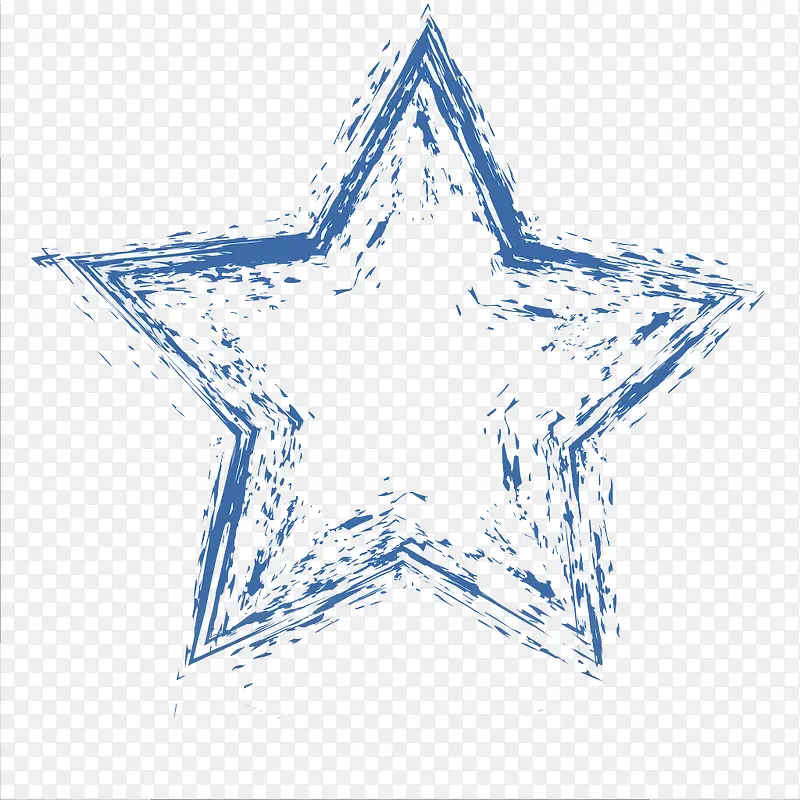 蓝色抽象五角星
