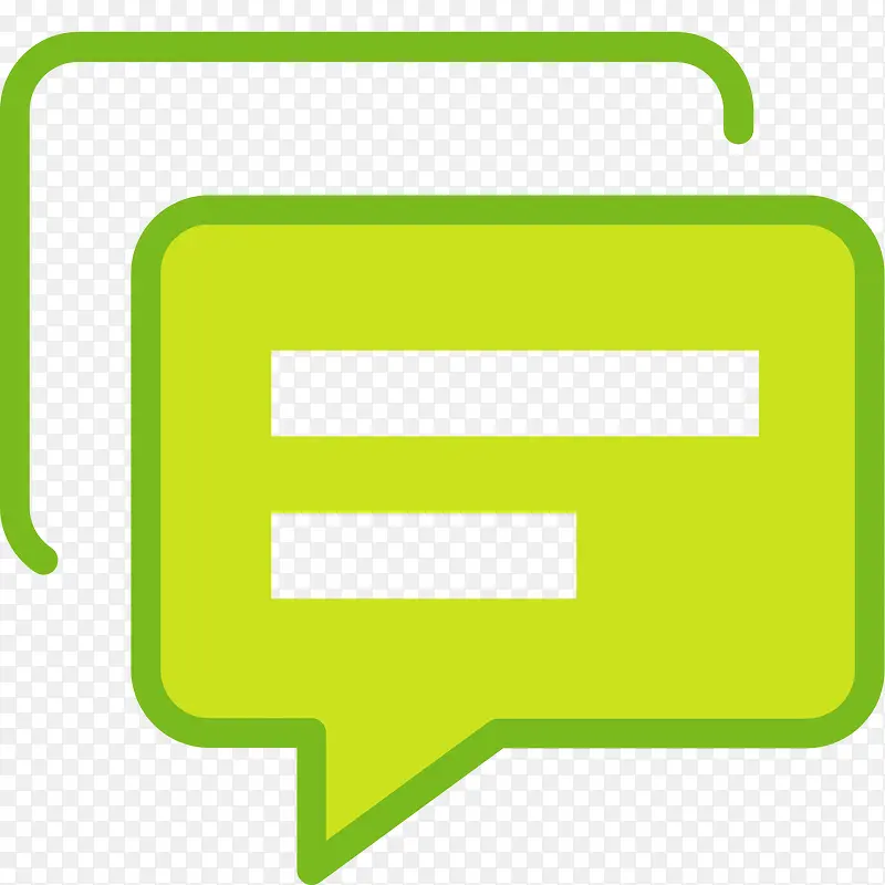 绿色圆角扁平化对话框元素