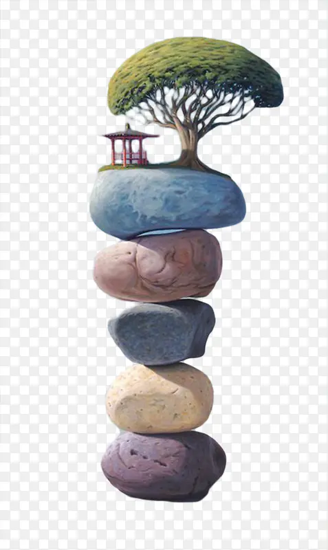 堆在一起的石头