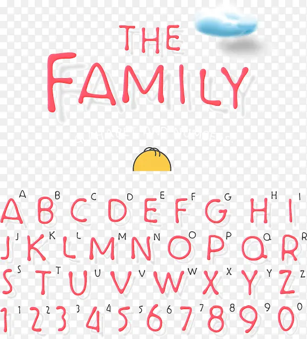 家人字母素材