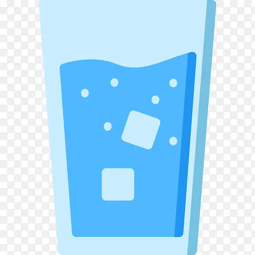 蓝色水杯装饰图标