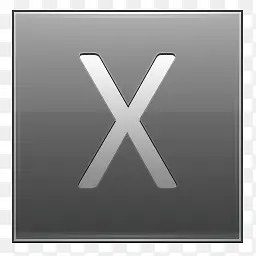 字母X的灰色图标