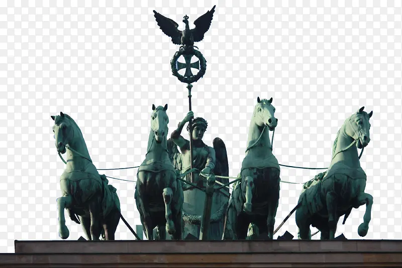 勃兰登堡门上的四匹马雕塑