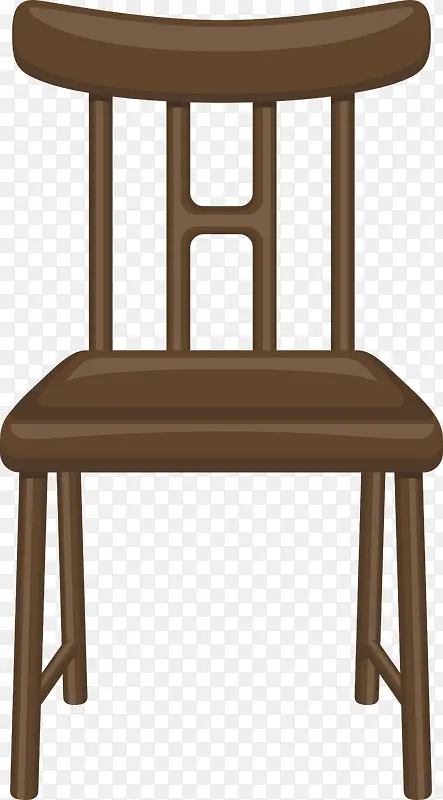 褐色卡通木椅家具