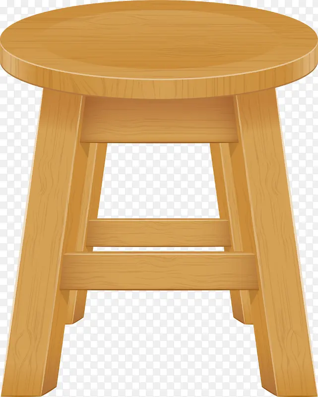 褐色木质圆椅家具