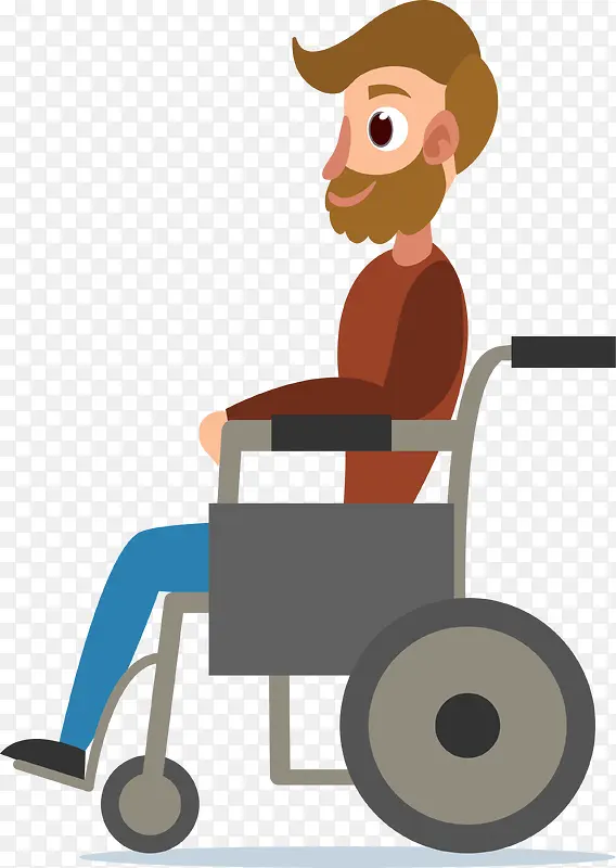 全国助残日坐着轮椅的人