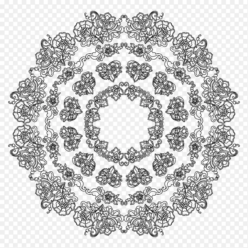精美花纹底纹矢量素材