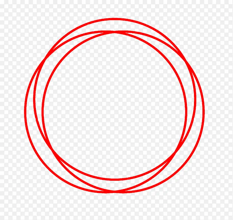手绘线条红圈