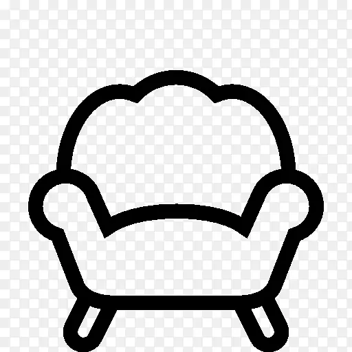 家庭扶手椅黑色logo图标
