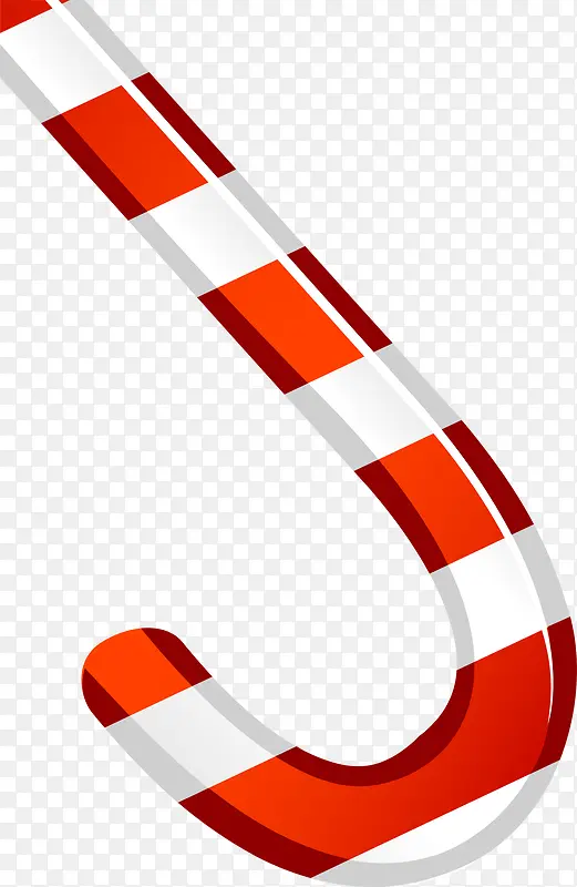 圣诞节红色线条拐杖