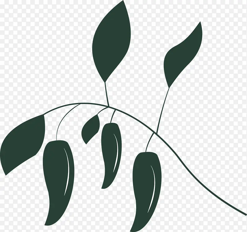 辣椒植物图标矢量图