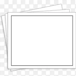 白色方框纸Longhorn Vista风格电脑图标透明