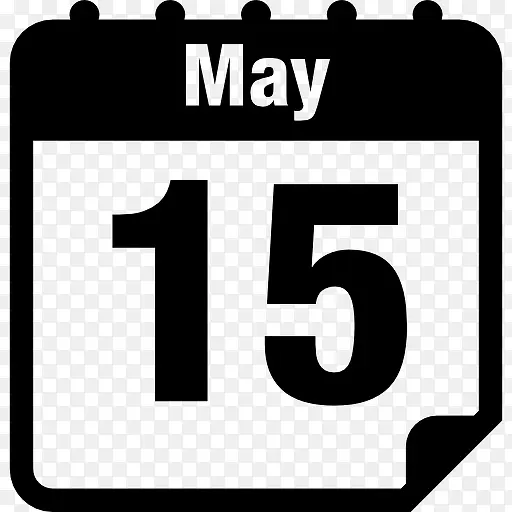 5月15日的日历页界面符号图标