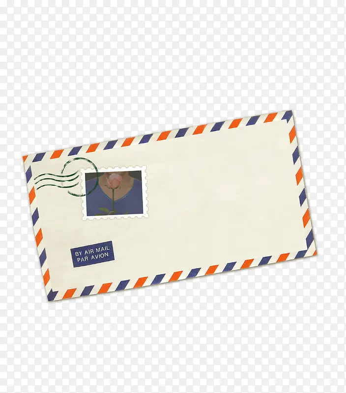 彩色带邮票的信封