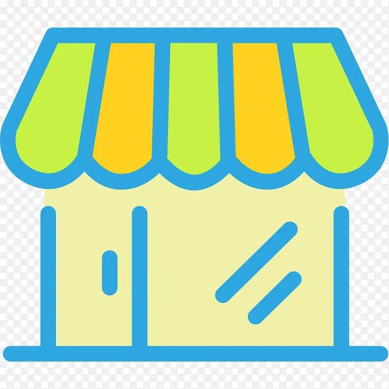 彩色手绘商店元素