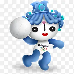 蓝色福娃北京奥运会福娃图片PNG图标