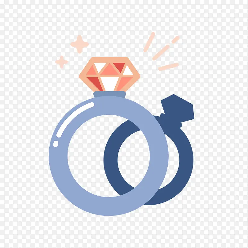 婚礼装饰钻石戒指