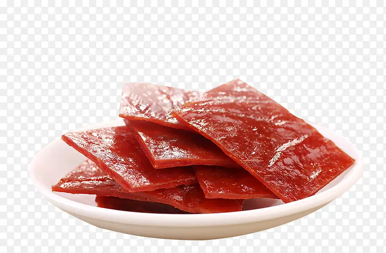 红色特产猪肉脯素材