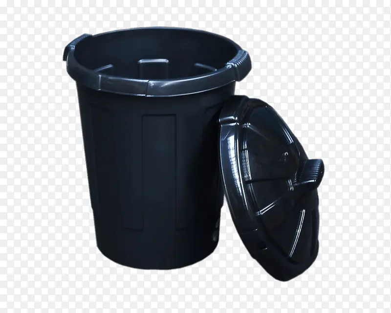 黑色垃圾桶