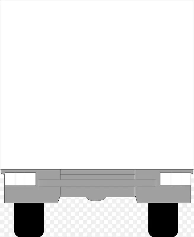 白色矢量货车素材图