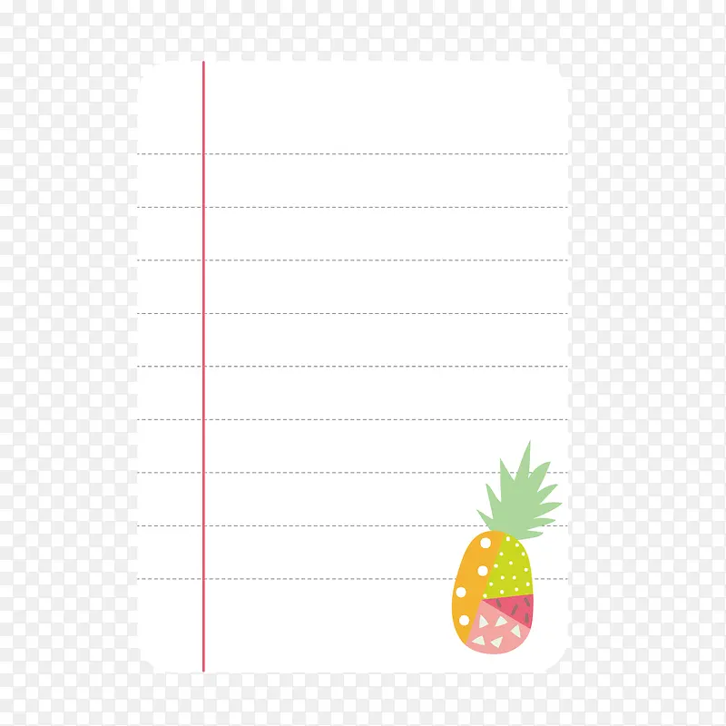 简单格子菠萝信纸