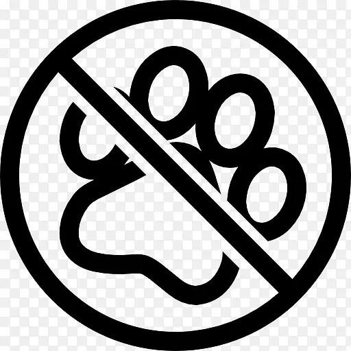 不允许带宠物的象征图标