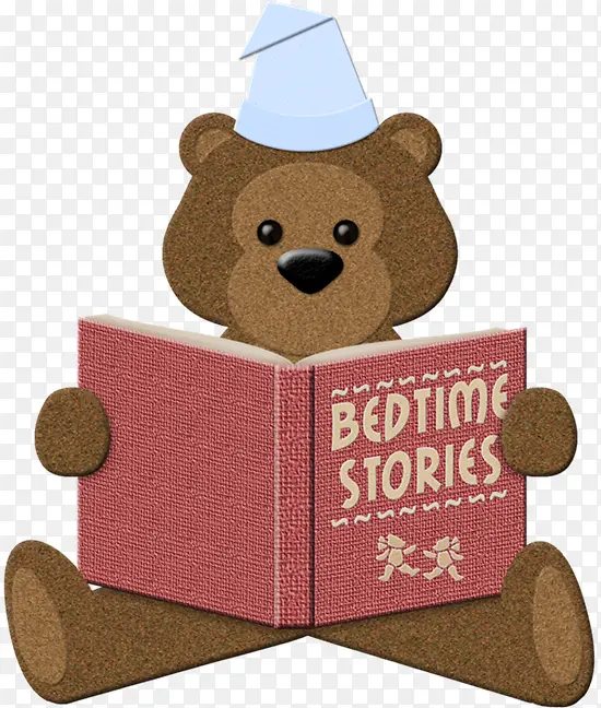 看书的可爱小熊