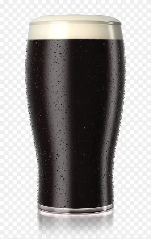 一杯黑啤酒饮料装饰图案