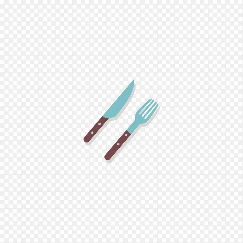 灰蓝色的餐叉和餐刀
